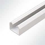 LYSEL® Laufschiene Aluminium weiß 25x19 Schiebetor Schiebetür Hallentür 2 M