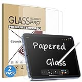 Esanik Papier Displayschutzfolie (2+2 Stück) für iPad Air 4 10,9 Zoll, iPad Pro 11 Zoll (2018/2020/ 2021), matte Panzerglas like Folie Paper, Anti-Kratzen, Blendfreiem zum Zeichnen, Schreib