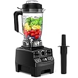 Hom Geek 2000W Blender Standmixer, Mixer Hochleistungsmixer für Smoothie/Eis/Dessert/Suppe, 33.000 UpM, 2L Tritan Behälter ohne BPA, 4 Voreingestellte Programme, 8 Geschwindigkeiten, E