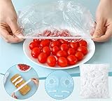 Lalaluka 400 Stück Frischhaltebeutel- wiederverwendbare Elastische Lebensmittelaufbewahrung Abdeckungen,Kunststoffversiegelung elastische Stretch Bowl Deckel,Kitchen Wrap Seal Caps für Bowl D