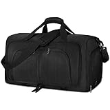 NEWHEY Faltbar Reisetasche Groß 40L 65L 80L 100L Sporttasche Herren Damen mit Schuhfach Leichter Weekender Übernachtung Tasche für Reisen Gym D