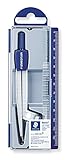 STAEDTLER Schulzirkel Noris Club mit Universaladapter, mit stumpfwinkliger Sicherheitsnadel, Länge 124 mm, max. Durchmesser 300 mm, Klappdeckeletui, 550 55