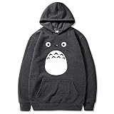 XKDWAN Unisex Langarm Frühling Herbst Kapuzenpullover Mein Nachbar Totoro Pullover Hoodies Sweatshirt Kapuzenjacke mit Drawstring Taschen S-4XL,Braun,S
