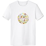 DIYthinker Ostern Religion Christentum Festival nett Bunte Blume Bee Sun Musik gefärbtes Ei Ente Runde Illustration Muster Rundhals Weißen T-Shirt Large W