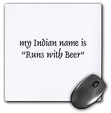 Gaming Mouse Pad für Notepad Mein indischer Name läuft mit Bier rutschfeste Gummi School Desk Decor Mouse Pad für Laptop