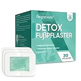 Detox Fußpflaster - Wellness für die Füße mit Entgiftungspflaster - Detox Pflaster mit Vitamin C, Bambusessig & Wermut - Natürliche Entgiftung & Detox Kur - Deep Cleansing Foot Pads - 30 Fussp