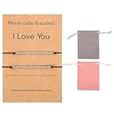 metagio 2 Stück Freundschaftsarmband Schmuck für Frauen Mädchen Freundschaft Langstrecken Bettelarmband Armbänder Geschenke , Handgemacht Geflochten schmuck mit 2 S