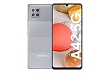 Samsung Galaxy A42 5G Android Smartphone ohne Vertrag, 4 Kameras, großer 5.000 mAh Akku, 6,6 Zoll Super AMOLED-Display, 128 GB/4 GB RAM, 5G Datenverbindung, Handy in Grau, deutsche V