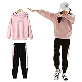 Ubaywey Kinder Jogginganzug Mädchen Trainingsanzug 2tlg Sportswear Sportanzug Sweatshirt Jogginghose Pullover Sport Jogging Anzug