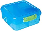 Sistema Lunch Bento Cube mit Fruit/Joghurt Topf, mehrfarbig, 1,25 Liter (Sortiert, Zufallsfarbe)