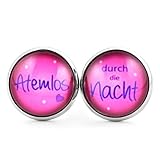 SCHMUCKZUCKER Damen Ohrstecker Atemlos - durch die Nacht Edelstahl Ohrringe Silber Pink Blau 14