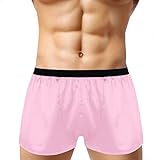 MuFeng Herren-Boxershorts aus seidigem Satin, Unterwäsche, Lounge, Sport, Badehose Gr. L,