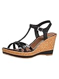 Tamaris Damen Keilsandalen, Frauen Sandaletten,Keilsandaletten,Keilabsatz,Wedge-Heel,hoch,Women's,Woman,Lady,Ladies,Black,41 EU / 7.5 U