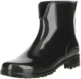 G&G Damen wasserdichte Stiefeletten Gummistiefel Regenschuhe schwarz, Größe:42, Farbe:Schw