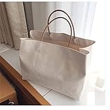 BXDYA Damen lässige Handtasche große Tasche lässige hochwertige Handtasche große Kapazität weiße Segeltuchtasche einkaufen (Color : White)