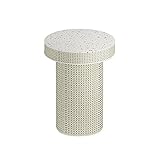 OMING Couchtisch Beistelltisch, industrieller Beistelltisch für Kleinraum-Wohnzimmer-Schlafzimmer-Büro, Stabiler und robuster Akzentabelle Moderner C
