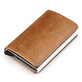 Kreditkartenetui, RFID-blockierend, für Damen und Herren, kompakte Größe, Pop-Up-Kartenhü