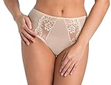 Teyli Damen Unterhosen Mesh Slip Panties Geblümte Spitze Höschen Unterwäsche Marte Beige XXL