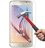 Smartphone Equipment [2er Pack] Panzerglas für Samsung Galaxy S6 (Nicht S6 Edge) Echt-Hartglas 9H, Glasfolie Schutzfolie Glas Folie Panzerfolie Display S