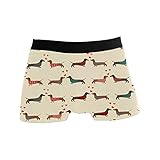 Herren Boxershorts Slip Trunks Kleid Dackel Herzen Liebe Fitted Unterwäsche Stretch Atmungsaktive Geschenke für Männer, einfarbig, S