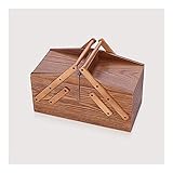 SENWEI Schmuckkästchen aus Holz mit Mini-Anhänger für Halsk