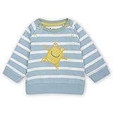 Sigikid Baby-Jungen Classic Langarmshirt aus Bio-Baumwolle für Kinder T-Shirt, Blau/Frosch, 62