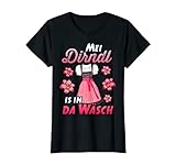 Mei Dirndl is in da Wäsch Oktoberfest Tshirt Damen Dirndl T-S