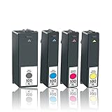 4 Druckerpatronen kompatibel für Lexmark 100XL Impact S305 S405 S505 S605