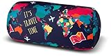 Invitalis Kuschel-Maxx Rolle Relaxkissen World, blau, 33x17 cm, 5250