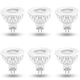 MR16 LED-Lampen 6er/Packung, 420Lm 2700K warmweißer Scheinwerfer, 12V 5W LED-Glühbirnen (entspricht 50W Halogen), 35-Grad-Abstrahlwinkel, nicht dimmb