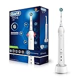 Oral-B PRO 4 Elektrische Zahnbürste, mit visueller Andruckkontrolle & Smart Coaching, weiß