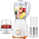 Home Eismaschine Maschinenmixer Für Smoothies, Multifunktionsmixer 21000 U/Min, Mixer Für Smoothiemixer, Entsafter, Eiszerkleinerer, Gewürzmühle, 260 W, Weiß, Weiß Baibao (