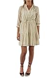 VERO MODA Damen VMOVIDA 3/4 Short Dress WVN Kleid, Birch, S