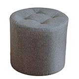 FCHMY Ottoman Foot Rest Pouffe, Komfort Boden Fußschemel Indoor Outdoor Sitzsack Ottoman gepolsterter gepolsterter Hocker mit abnehmbarem Bezug - dunkelgrau 32x32x28cm (13x13x11inch)