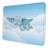 Gaming-Mauspad Custom, süßes Baby fliegender Elefant Wolken Comic Humor Glück Kinder rutschfeste Gummi-Mauspad Mousep