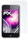 atFoliX Glasfolie kompatibel mit Apple iPod Touch 2G Panzerfolie, 9H Hybrid-Glass FX Schutzpanzer F