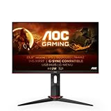 AOC Gaming 24G2U - 24 Zoll FHD Monitor, 144 Hz, 1ms, FreeSync Premium (1920x1080, HDMI, DisplayPort, USB Hub) schw