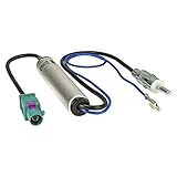 tomzz Audio 1503-004 Fakra Antennenadapter mit Phantomeinspeisung kompatibel mit Audi Citroen FIAT Peugeot Seat Skoda Opel VW auf DIN