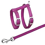 Trixie 4185 Katzengeschirr mit Leine, Nylon, 22–42 cm/10 mm, 1,25