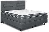 Komplettset Boxspringbett EMIRA, Box: Bonell - Federkern, Matratze: Taschen - Federkern, Top Matress: Schaumstoff - Abmessung: 160 x 200