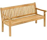 Dehner Gartenbank Havanna, 3-Sitzer, ca. 160 x 67 x 89 cm, FSC Teakholz,