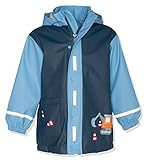 Playshoes Baby - Jungen Regenjacke Regenmantel Baustelle, Blau (Bleu 17), 86