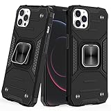 HPDUNO Armor Hülle für iPhone 13 Pro 6.1 Case, mit Militärische Stoßfeste Auto Magnet Handyhülle 360 ° Drehbarer Ständer Cover für iPhone 13 Pro Case (Black)