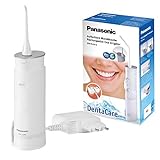 Panasonic EW-DJ40 mobile Munddusche (elektrisch, Reisemunddusche, Zahnreiniger, integrierter Wassertank, Munddusche Akku, 2 Intensitätsstufen) weiß