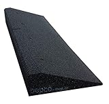 bepco Bordsteinkanten-Rampe 100 mm aus Gummifasern (schwarz) - Auffahrrampe - Türschwellenrampe (100 x 25 x 4 cm)