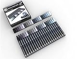 Acrylfarbenstifte, 22 Stück, gelb und braun, Marker der Pro Color Serie, 0,7 mm, extra feine Spitze, für Steinmalerei, Glas, Tassen, Holz, Metall, Leinwand, DIY Projekte, ungiftig, schnelltrock