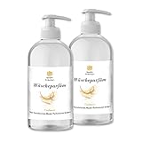 Wäscheparfüm Cashmere | Biologisch abbaubar | 2 x 200 ml / 140 Waschladungen/Sparpaket | Trockner geeignet | Kreiert von französischen Masterp