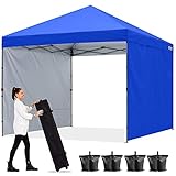 ABCCANOPY 2.4x2.4M Pavillon Outdoor Easy Pop-up-Überdachungszelt mit 2 Seitenwände,B