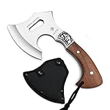 NedFoss Axt & Camping Axt, Axt Survival, Outdoor - Axt | Survival-Axt, Erwachsene Äxte Camping Hatchet Beil, inkl. Kopftasche, Holz G