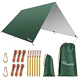 Ryaco Camping Zeltplane, 3m x 3m Tarp für Hängematte, wasserdicht Leicht Kompakt Zeltunterlage Picknickdecke Hammock für Camping Outdoor Plane für Ourdoor Camping MEHRWEG